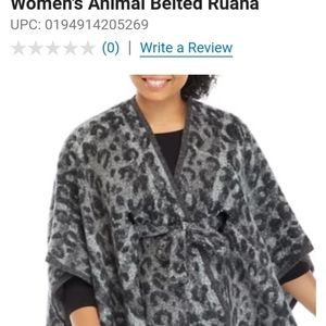 NWT ladies belted sweater ruana